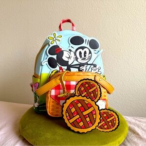 LOUNGEFLY Mickey & Friends Picnic Mini Backpack